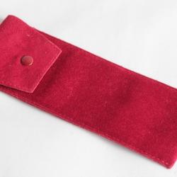 CARTIER Étui Pochette de voyage daim rouge Travel Pouch Case