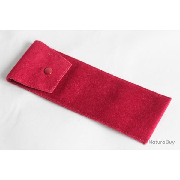 CARTIER �tui Pochette de voyage daim rouge Travel Pouch Case