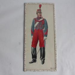 Aquarelle André Bronner Train Garde impériale Brigadier Militaria