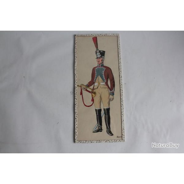 Aquarelle Andr Bronner Train Garde impriale Trompette 1811 Militaria