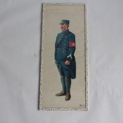 Aquarelle André Bronner Maréchal des logis Conducteur Militaria