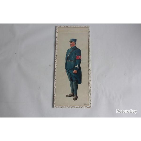 Aquarelle Andr Bronner Marchal des logis Conducteur Militaria