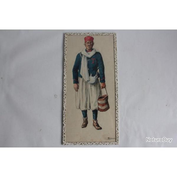 Aquarelle Andr Bronner Conducteur Train Maroc 1912 Militaria