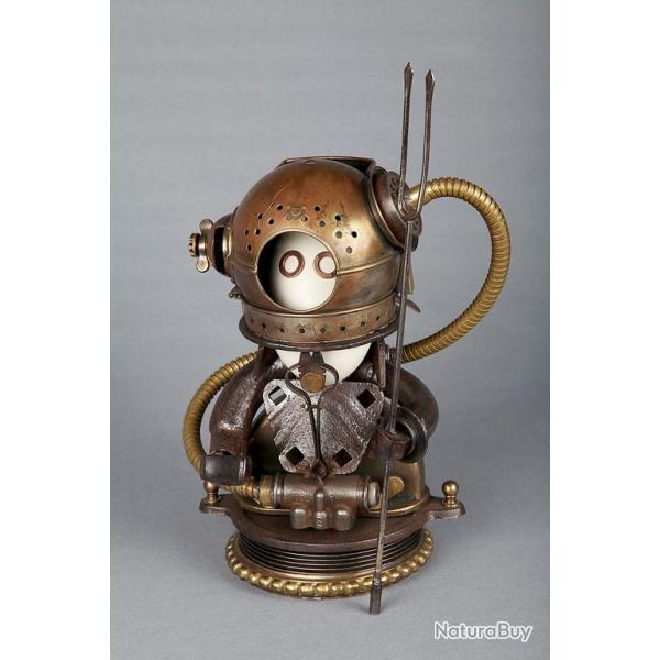 Jean-Pierre BURQUIER Sculpture Capitaine Nemo Jules Verne