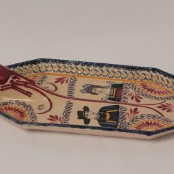 Plat à crustacés faïence Henriot Quimper