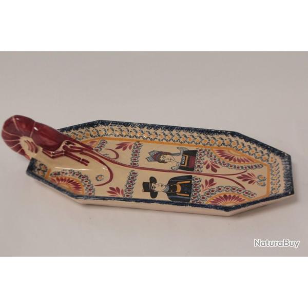 Plat � crustac�s fa�ence Henriot Quimper