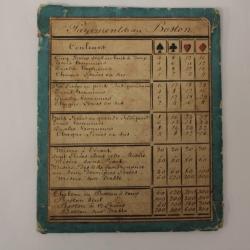 Ancienne Règle Jeu de cartes Payements au Boston
