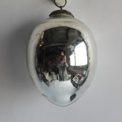 Boule verre églomisé mercure