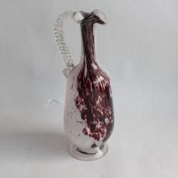 Carafe verre soufflé moucheté Clichy Legras Saint Denis