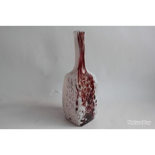 Carafe verre souffl� mouchet� Clichy Legras Saint Denis