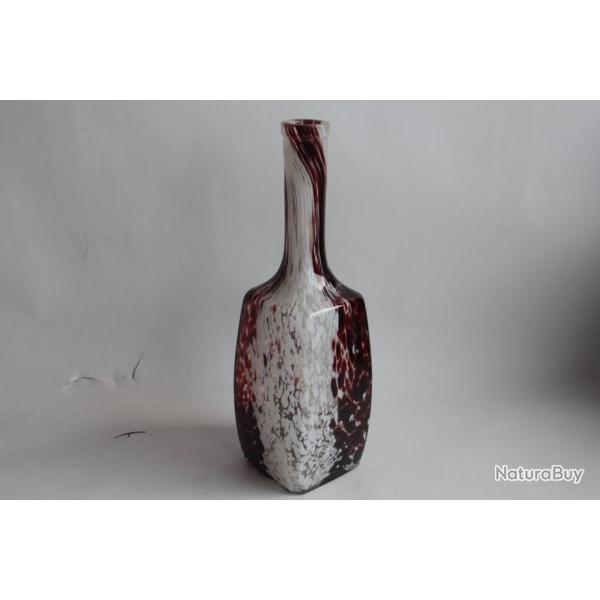 Carafe verre souffl� mouchet� Clichy Legras Saint Denis