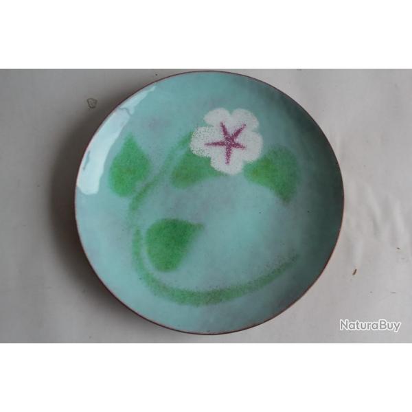 Coupelle �maux d'art cuivre Ateliers village Aigues-verte Gen�ve Suisse