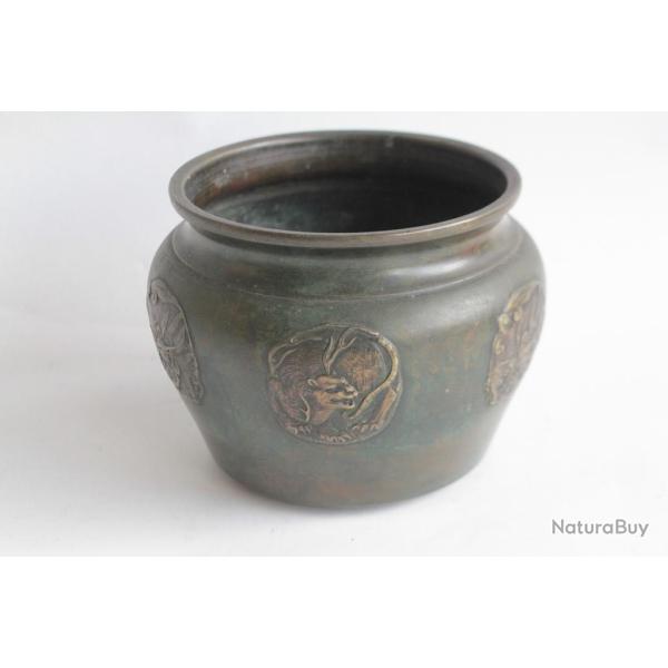 Pot bronze Tigre Dragon Chine