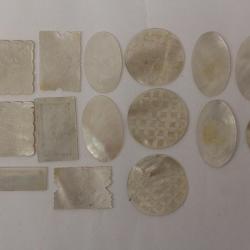 15 Jetons de jeu en nacre Chine