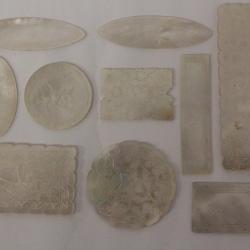 10 Jetons de jeu en nacre Chine