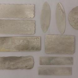 10 Jetons de jeu en nacre Chine