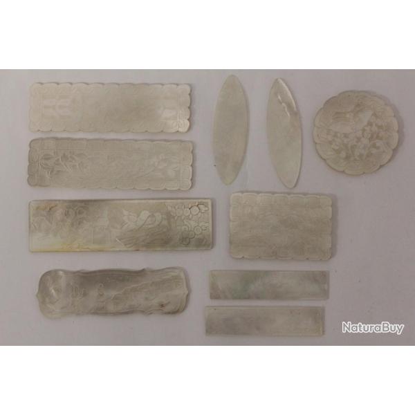 10 Jetons de jeu en nacre Chine