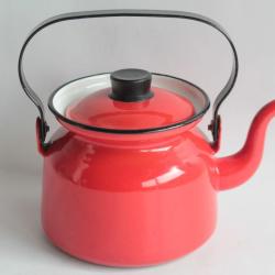 Théière Finel émaillée rouge Kaj Franck Finlande