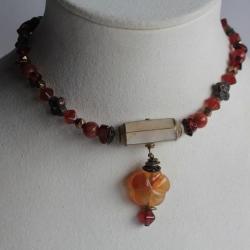 Collier pendentif ambre Chine