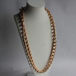 Collier sautoir design gros maillons doré