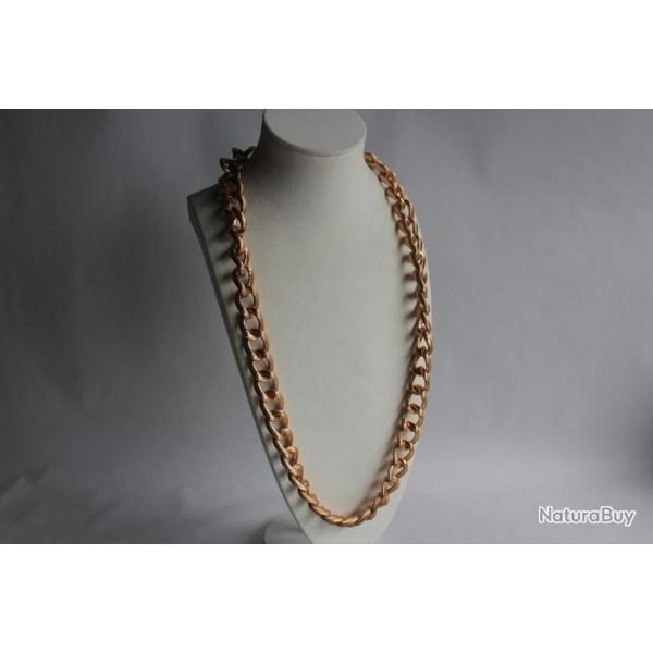 Collier sautoir design gros maillons dor�