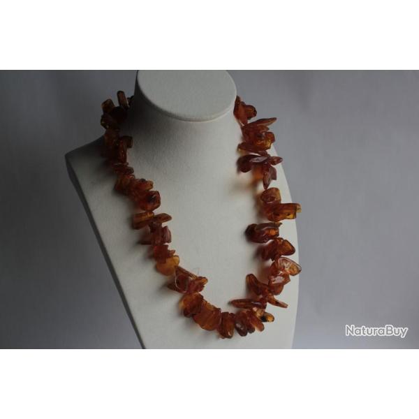 Collier ambre brut