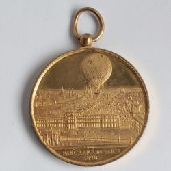Médaille souvenir ascension ballon captif à vapeur Paris 1878