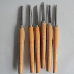 Lot 11 Outils de sculpteur ciseaux à main