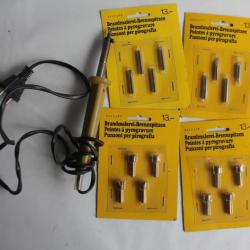 Fer + pointes pyrogravure