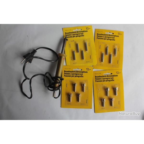 Fer + pointes pyrogravure