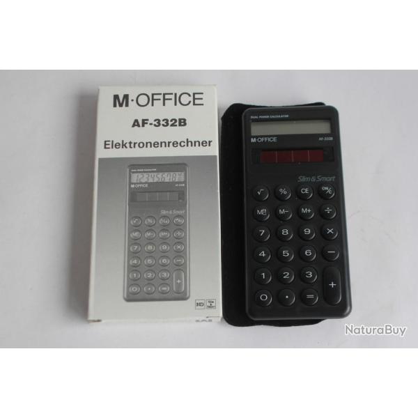 Calculatrice solaire vintage M-Office AF-332B