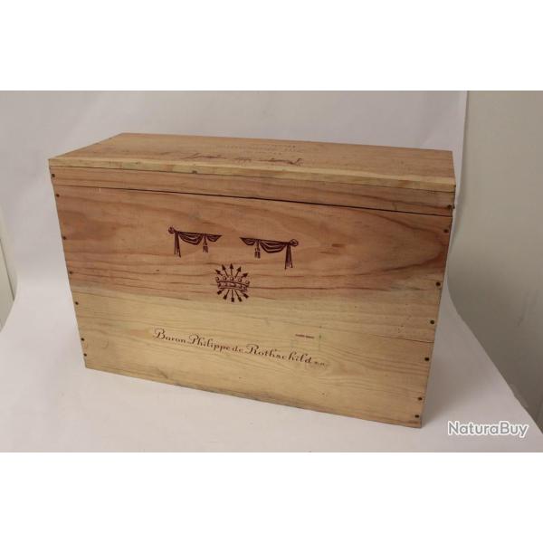 Caisse 12 Bouteilles Vin Mise de la Baronnie M�doc 1990 Rothschild