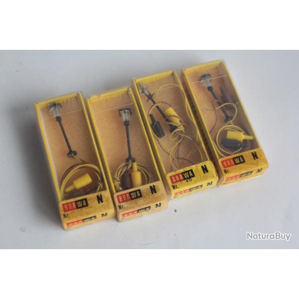 Brawa 4 accessoires ferroviaire lampadaire n�1535 Jouets
