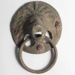 Poignée Tête de lion bronze Romain IIe-IIIe siècle
