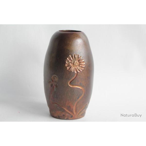 Vase c�ramique iris�e Peter Ipsen Kjobenhavn Danemark Art Nouveau