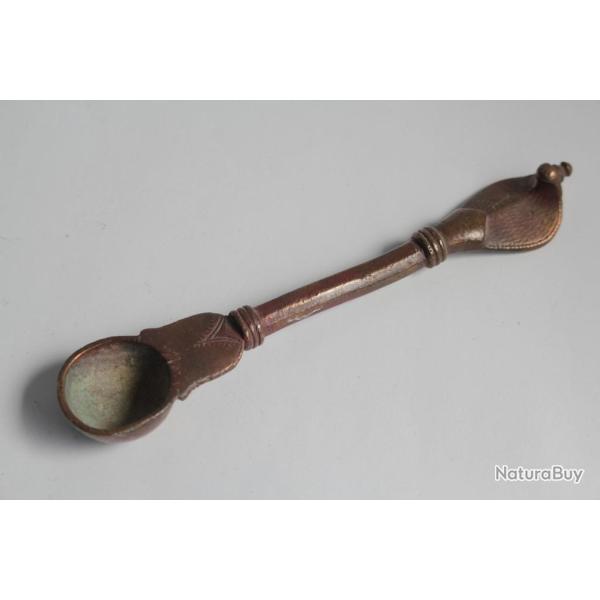 Ancienne Cuill�re rituel Cuivre XVIIIe si�cle Puja Inde