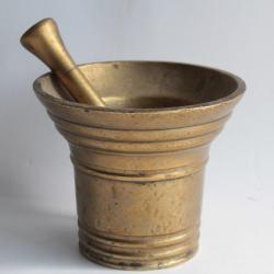 Ancien Mortier et pilon bronze