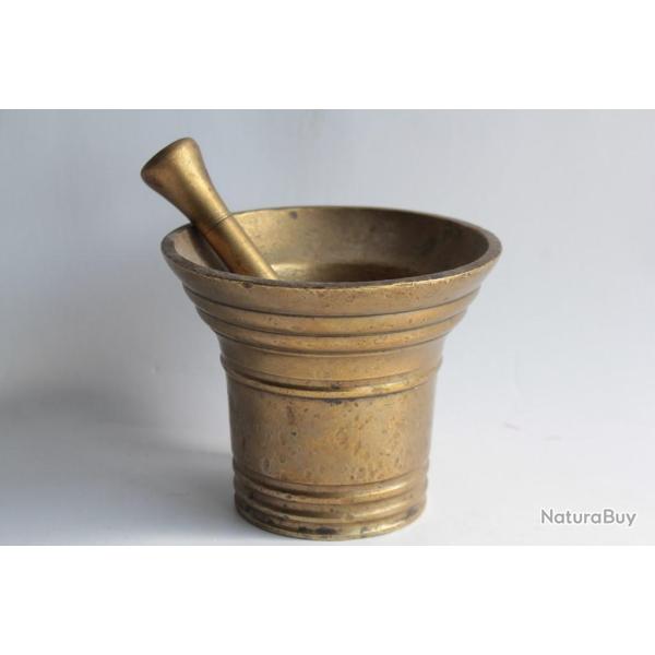 Ancien Mortier et pilon bronze