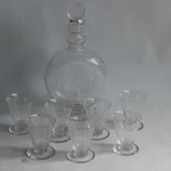 BACCARAT Service à liqueur cristal Michel Ange