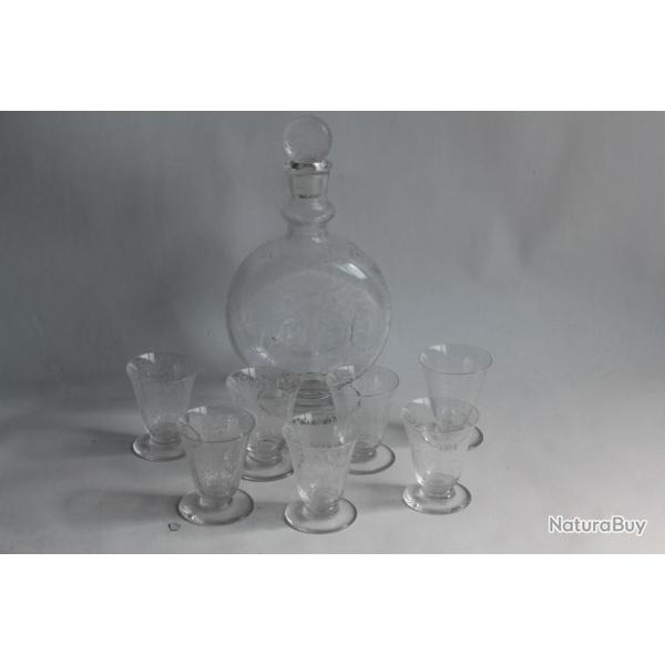 BACCARAT Service � liqueur cristal Michel Ange
