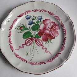 Assiette faïence de l'Est Les Islettes XIXe siècle