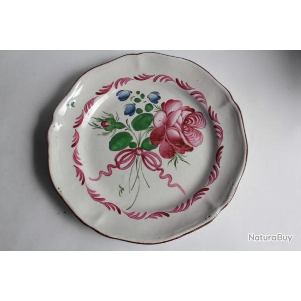 Assiette fa�ence de l'Est Les Islettes XIXe si�cle