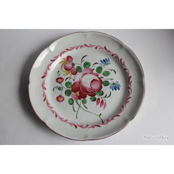 Assiette fa�ence de l'Est Les Islettes XIXe si�cle