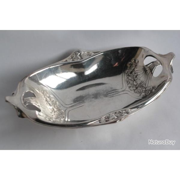 GALLIA Corbeille � pain m�tal argent� Art Nouveau