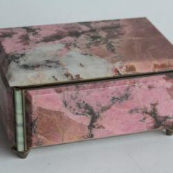 Ancien Coffret à bijoux pierre Rhodonite