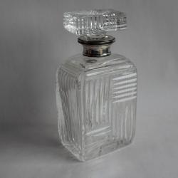 Carafe Cristal taillée et argent