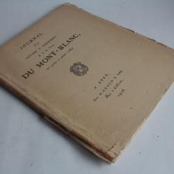 Livre Journal voyage à Chamouni Mont Blanc 1787 Lyon M.Audin 1926