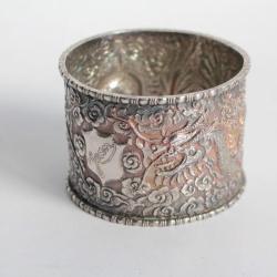 Rond de serviette argent dragon Jean art de la table