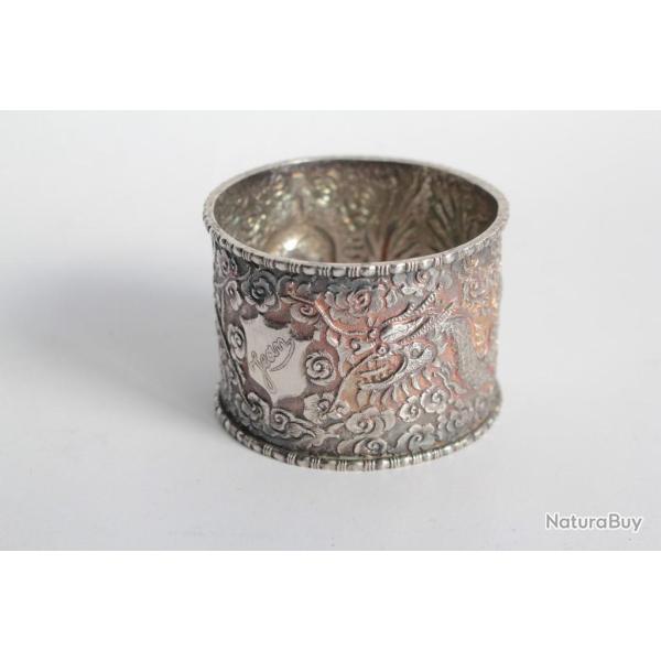 Rond de serviette argent dragon Jean art de la table
