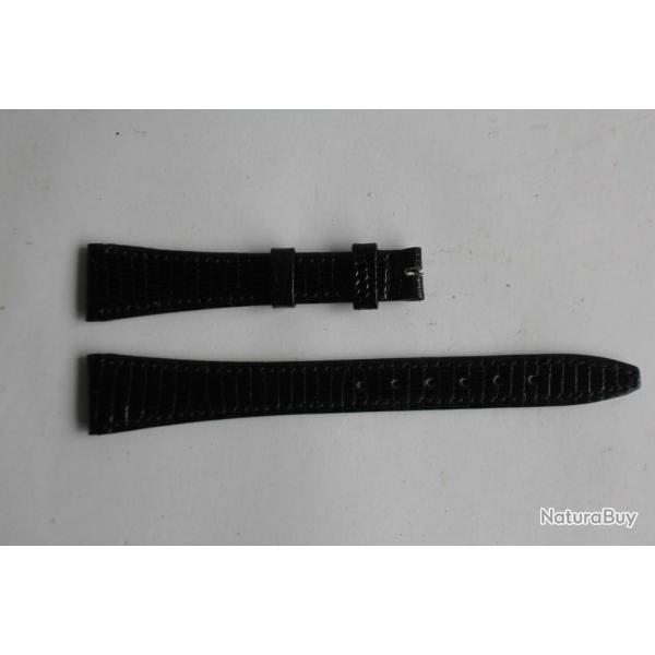 GUCCI Bracelet montre crocodile noir 15 mm